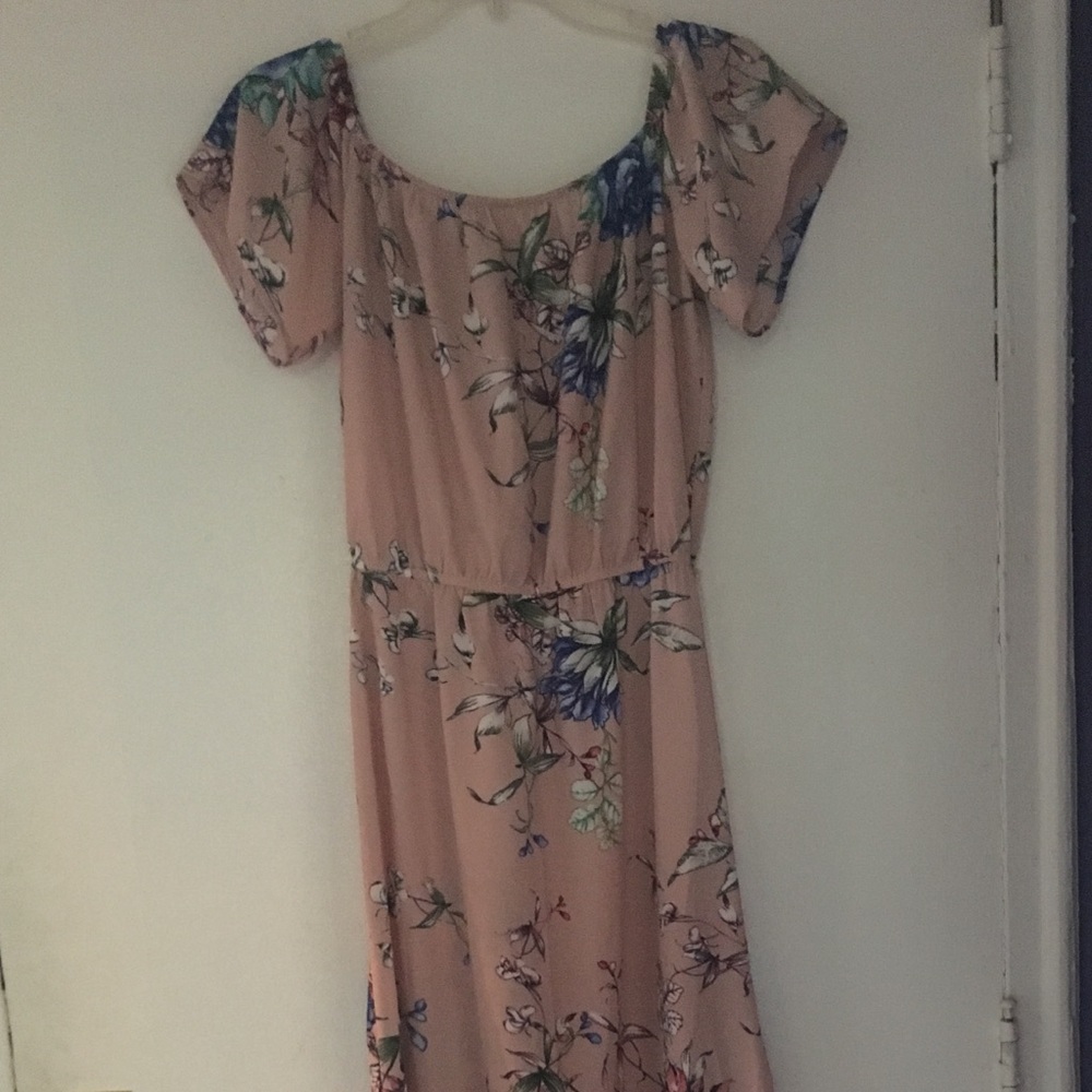 NWOT Design labs sz M pink floral Maxi dress